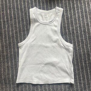 Anthropologie Maeve Ribbed Cotton Tank in Light Blue/lavender Size: S